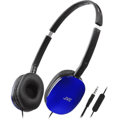 JVC FLATS Vezetékes Headset - Kék (HA-S160M-AU)