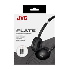 JVC FLATS Vezetékes Headset - Fekete (HA-S160M-BU)